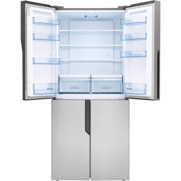 Hisense RQ562N4AC1 Frost Free 4 Door Fridge Freezer Stainless Steel Effect
