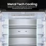 Hisense 409 Litre Four Door American Fridge Freezer - Stainless Steel