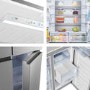Hisense 409 Litre Four Door American Fridge Freezer - Stainless Steel