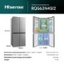 Hisense 409 Litre Four Door American Fridge Freezer - Stainless Steel