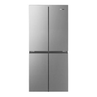 Hisense 409 Litre Four Door American Fridge Freezer - Stainless Steel