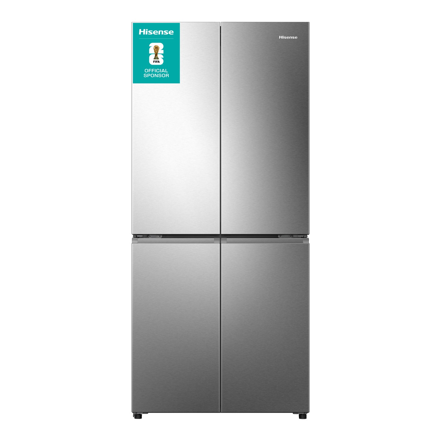 Hisense PureFlat 483L Four Door American Fridge Freezer - Stainless Steel