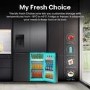 Hisense PureFlex 640 Litre Four Door American Fridge Freezer - Silver