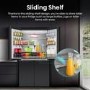 Hisense PureFlex 640 Litre Four Door American Fridge Freezer - Silver