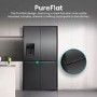 Hisense PureFlex 640 Litre Four Door American Fridge Freezer - Silver