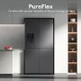 Hisense PureFlex 640 Litre Four Door American Fridge Freezer - Silver