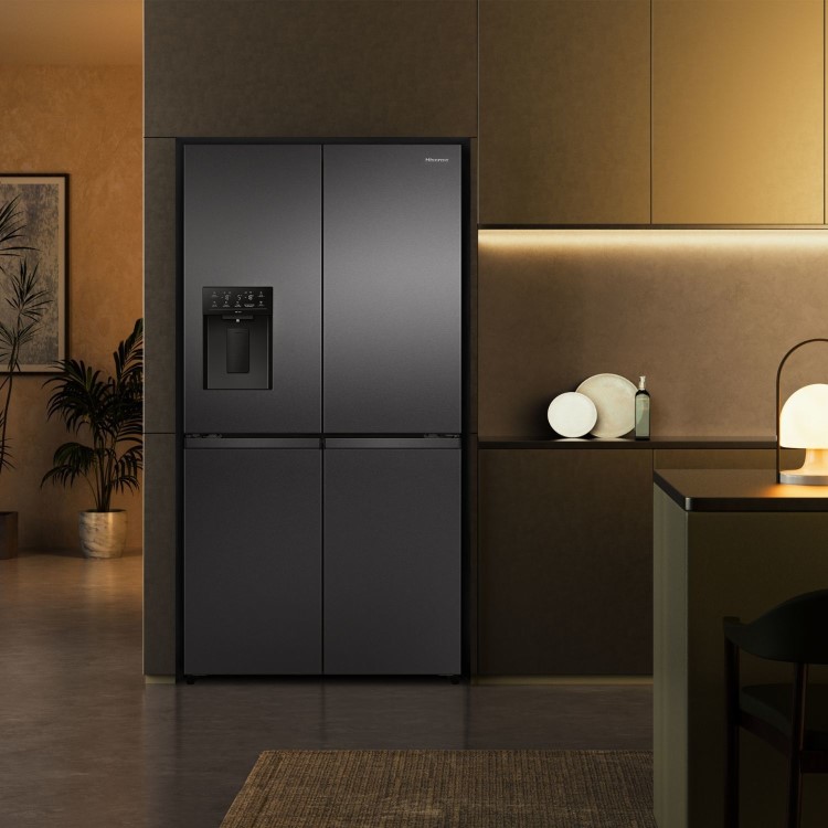Hisense PureFlex 640 Litre Four Door American Fridge Freezer - Silver