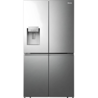 Hisense 584 Litre 4 Door American Fridge Freezer Non Plumbed Water Dispenser - Grey