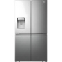 Hisense 584 Litre 4 Door American Fridge Freezer Non Plumbed Water Dispenser - Grey