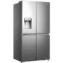 Hisense 584 Litre 4 Door American Fridge Freezer Non Plumbed Water Dispenser - Grey