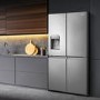Hisense 584 Litre 4 Door American Fridge Freezer Non Plumbed Water Dispenser - Grey