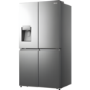 Hisense 584 Litre 4 Door American Fridge Freezer Non Plumbed Water Dispenser - Grey