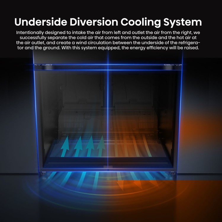 Hisense KitchenFit 591 Litre Four Door American Fridge Freezer - Black