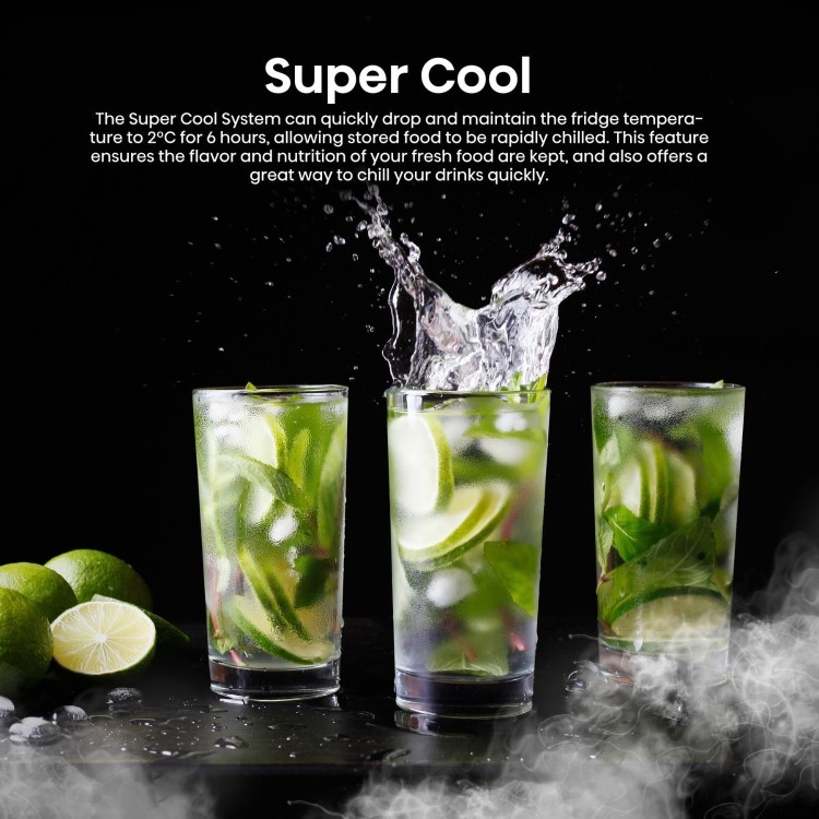 Hisense KitchenFit 591 Litre Four Door American Fridge Freezer - Black