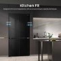 Hisense KitchenFit 591 Litre Four Door American Fridge Freezer - Black