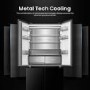 Hisense KitchenFit 591 Litre Four Door American Fridge Freezer - Black