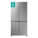 RQ768N4GVE Hisense KitchenFit 591 Litre Four Door American Fridge Freezer - Silver