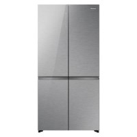 Hisense KitchenFit 591 Litre Four Door American Fridge Freezer - Silver