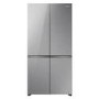 Hisense KitchenFit 591 Litre Four Door American Fridge Freezer - Silver
