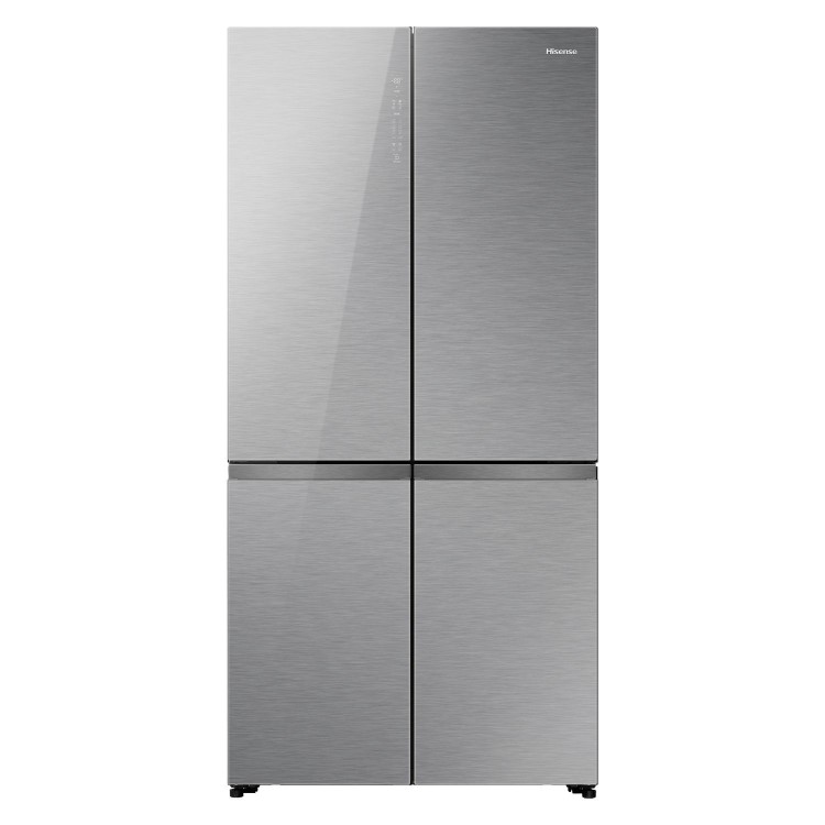 Hisense KitchenFit 591 Litre Four Door American Fridge Freezer - Silver