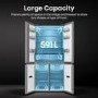 Hisense KitchenFit 591 Litre Four Door American Fridge Freezer - Silver