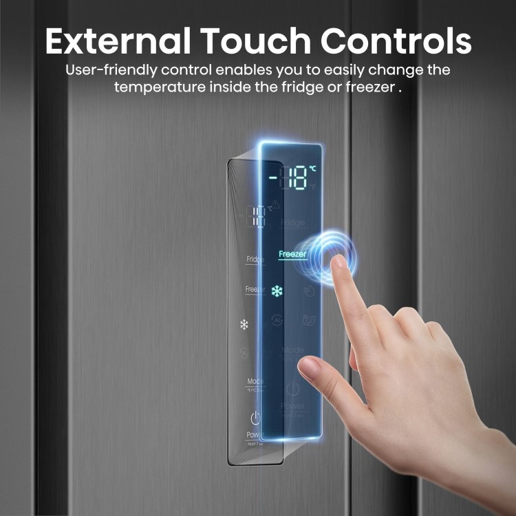 Hisense PureFlat 541 Litre Side-by-Side American Fridge Freezer - Black