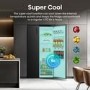 Hisense PureFlat 541 Litre Side-by-Side American Fridge Freezer - Black