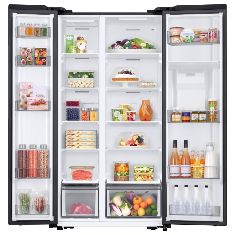 Samsung SpaceMax 578 Litre Side-By-Side American Fridge Freezer - Black