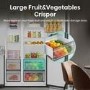 Hisense PureFlat 528 Litre Side-By-Side American Fridge Freezer - Black