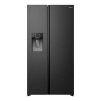 Hisense PureFlat 528 Litre Side-By-Side American Fridge Freezer - Black