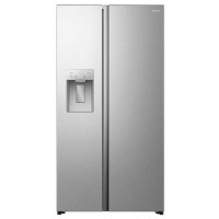 Hisense PureFlat 528 Litre Side-By-Side American Fridge Freezer - Silver