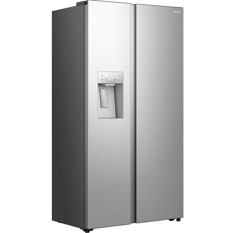 Hisense PureFlat 528 Litre Side-By-Side American Fridge Freezer - Silver
