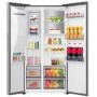 Hisense PureFlat 528 Litre Side-By-Side American Fridge Freezer - Silver