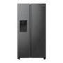 Hisense PureFlat 566 Litre Side-By-Side American Fridge Freezer - Black