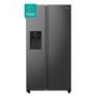 Hisense 566 Litre Side-By-Side American Fridge Freezer - Black