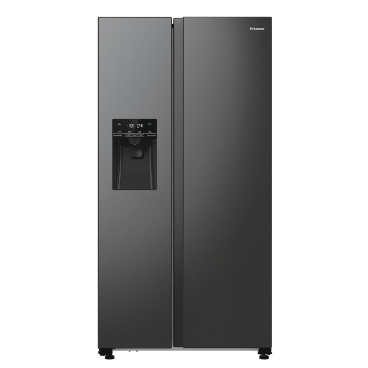 Hisense 566 Litre Side-By-Side American Fridge Freezer - Black