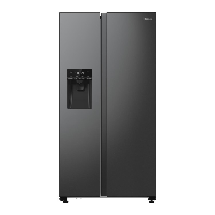 Hisense 566 Litre Side-By-Side American Fridge Freezer - Black