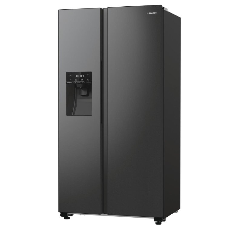Hisense 566 Litre Side-By-Side American Fridge Freezer - Black