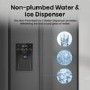 Hisense 566 Litre Side-By-Side American Fridge Freezer - Black