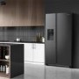 Hisense 566 Litre Side-By-Side American Fridge Freezer - Black