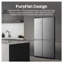 Hisense PureFlat 644 Litre Side-by-Side American Fridge Freezer - Silver