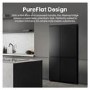 Hisense PureFlat 644 Litre Side-by-Side American Fridge Freezer - Black