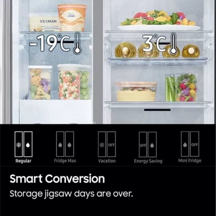 Samsung Series 7 634 Litre Side-by-Side American Fridge Freezer with SpaceMax - Stainless Steel