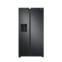 Samsung Series 8 635 Litre Side-By-Side American Fridge Freezer - Black Stainless Steel