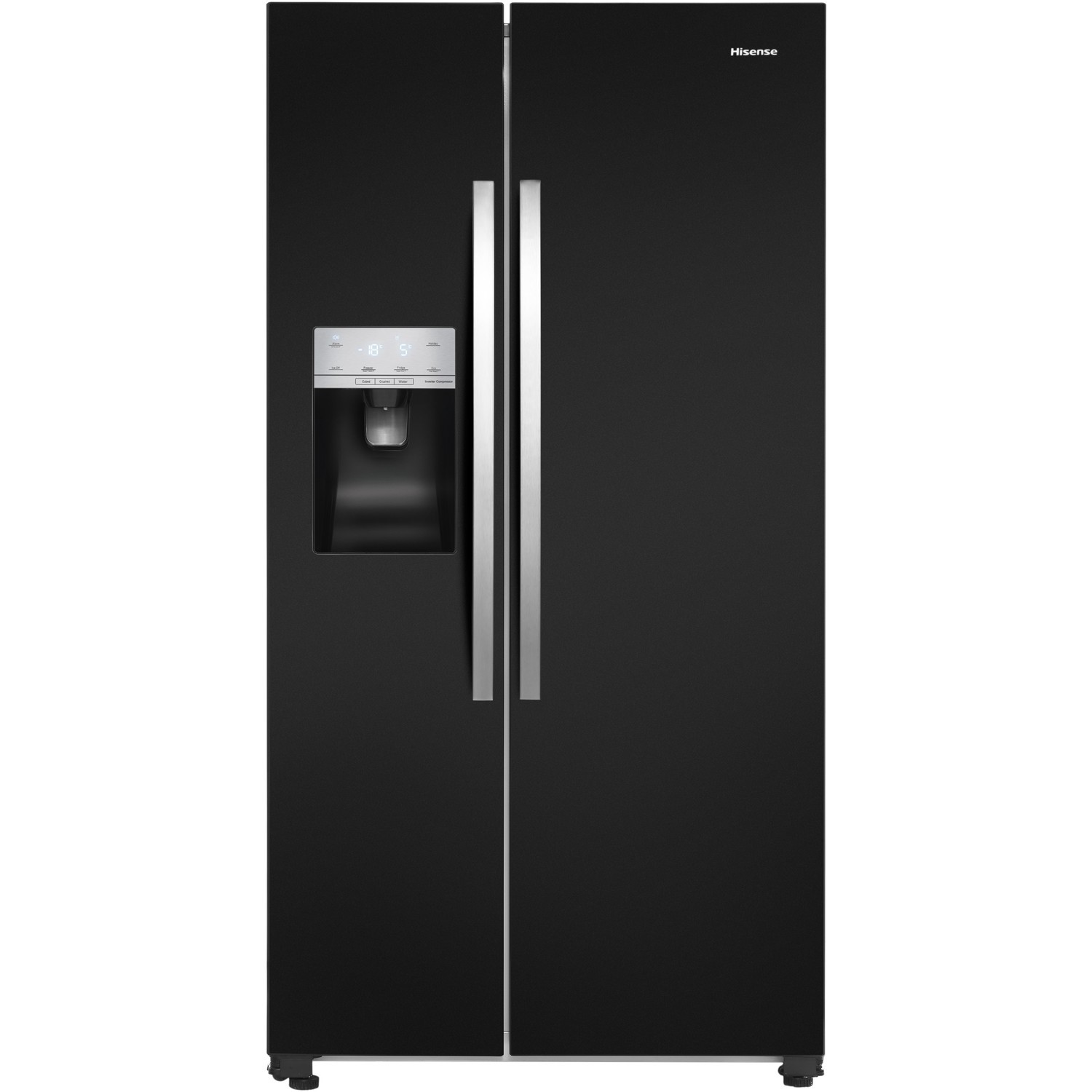 Hisense 535 Litre American Fridge Freezer - Black