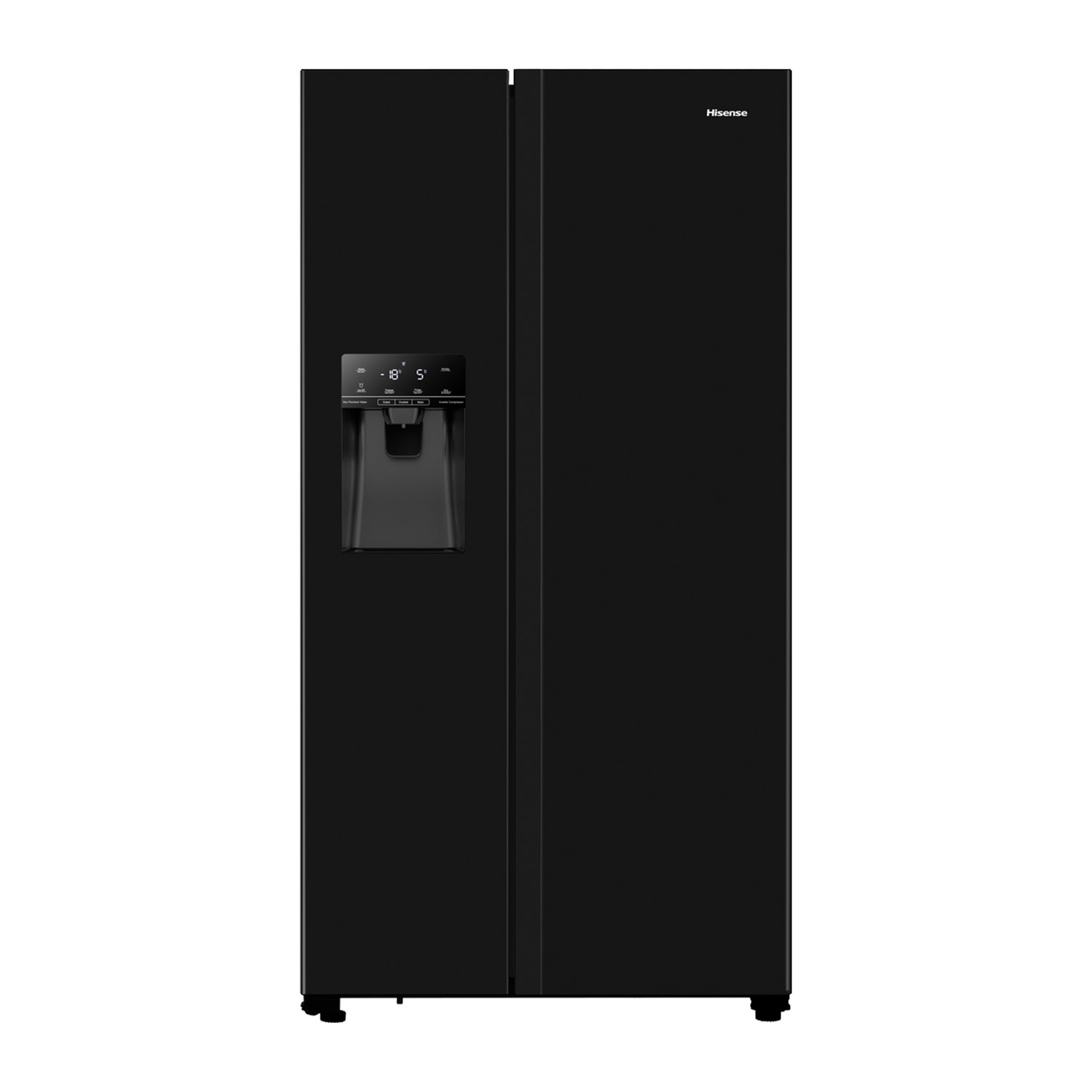 Hisense 562 Litre Side-By-Side American Fridge Freezer - Black