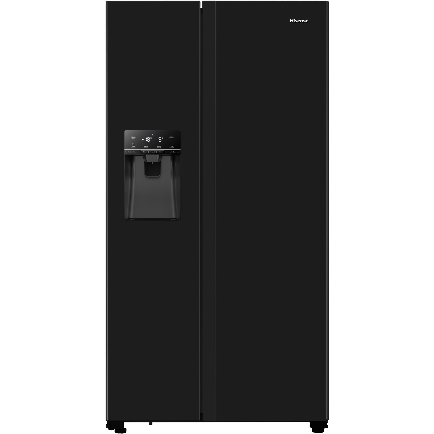 Hisense 535 Litre American Sidebyside Fridge Freezer Black RS694N4TBF Appliances Direct