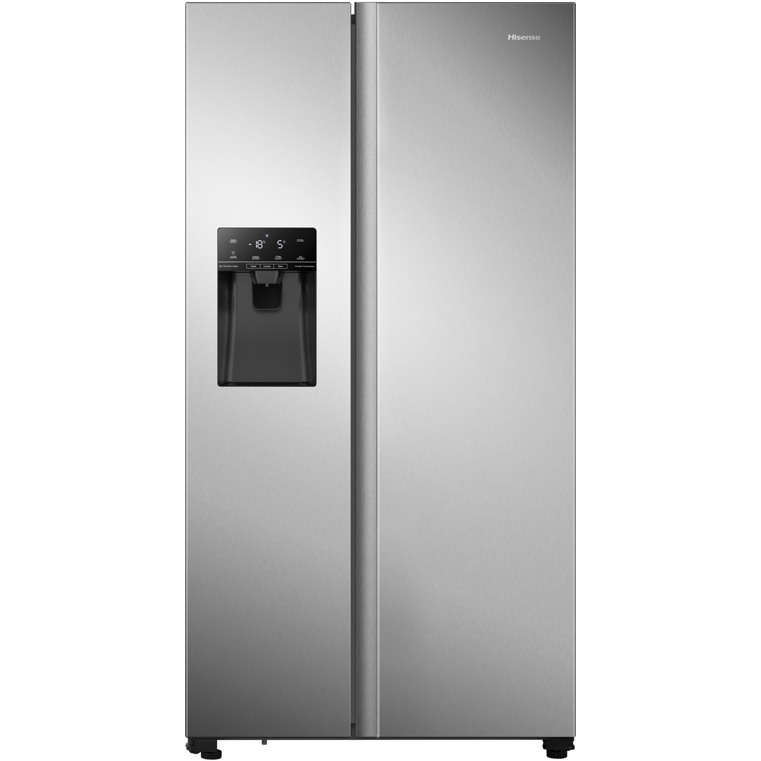 Refurbished Hisense RS694N4TCF 535 Litre American Fridge Freezer Stainless Steel