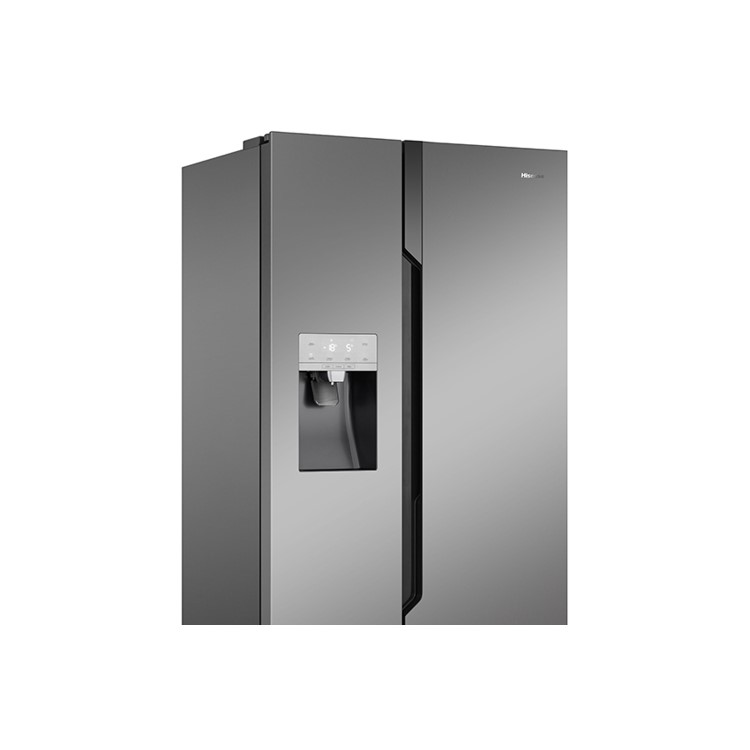 GRADE A2 - Hisense RS694N4TD1 Side-by-side American Fridge Freezer With Non Plumbed Ice & Water Dispenser - Silver