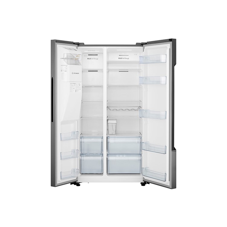 GRADE A2 - Hisense RS694N4TD1 Side-by-side American Fridge Freezer With Non Plumbed Ice & Water Dispenser - Silver